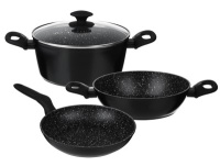 Набор сковорода,сотейник,кастрюля антипригарное покрытие Стоун SATOSHI 846-433