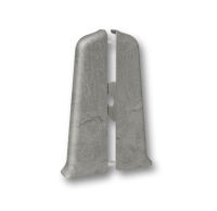 Заглушки торцевые (левая+правая) для плинтуса ПВХ Деконика 70мм Лофт светло-серый 547