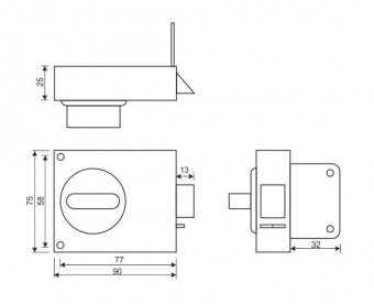 Замок накладной Аллюр ЗН2А 1584 Замок накладной Аллюр ЗН2А 1584