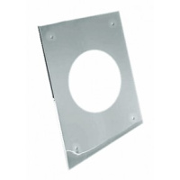 Экран защитный 500х500 зерк.нерж. с отверстием 200