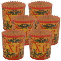 Набор бумажных форм для выпечки куличей Орнамент 7х8,5см 6шт 445041