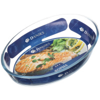 Форма для выпечки жаропрочная овальная стеклянная Daniks 2,4л 282527