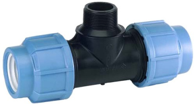 Тройник с наружней резьбой ПЭ 25х1/2"х25 