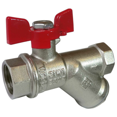 Кран шар VALFEX 11Б27фт1М 1/2" г/г баб с фильтром