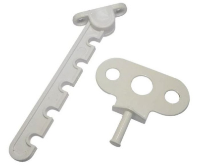 Ограничитель открывания гребенка пластиковая белая