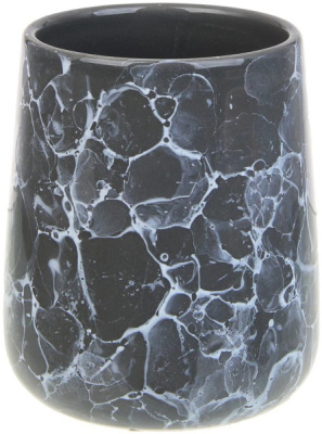 Стакан для зубных щеток керамический Vetta Космос мрамор серый 463-490