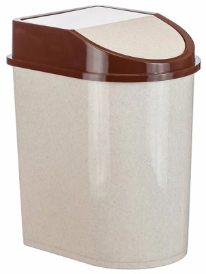 Контейнер для мусора 8л мрамор М2481