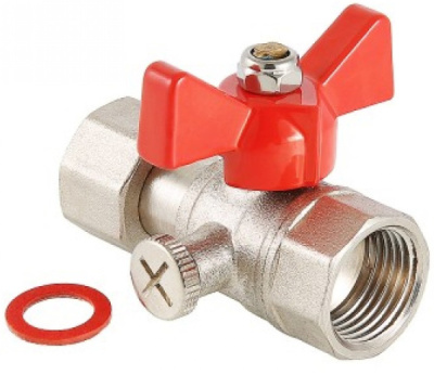 Кран шар VALTEC 1/2" для подключения манометра