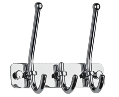 Крючок планка (3 крючка) D201854-3 хром