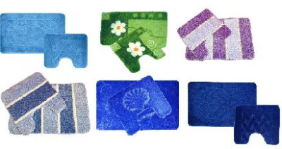 Набор ковриков для ванной Bombini Shaggy 2пр 60х100см 60х50см в ассортименте