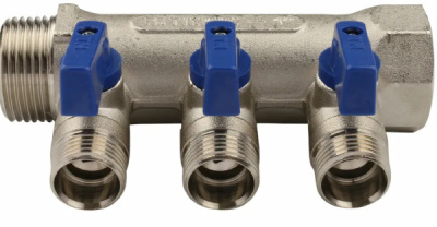 Коллектор шаровый 1" на 3х1/2"