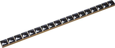 Бордюр разрезной люстрированный черный 13*250