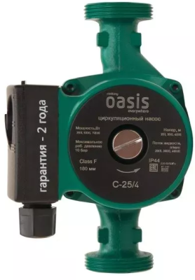 Насос циркуляционный OASIS CN/CR 25/4-180 с гайкой 11140