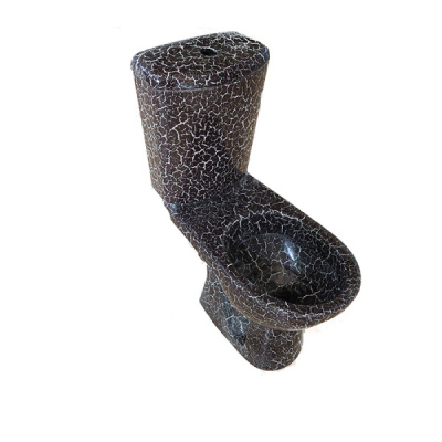 Унитаз-компакт Комфорт черный кракелюр (кос ниж 2-кн арм сид) Роса 544474