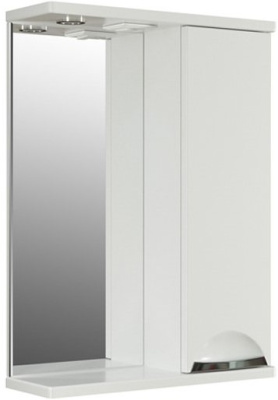 Зеркало-шкаф MIXLINE Этьен-50 белый правый с подсветкой 542403