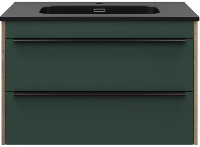 Тумба для ванной Brevita Greenwood-80 подвесная 2 ящ. с умывальником Ceramalux 80