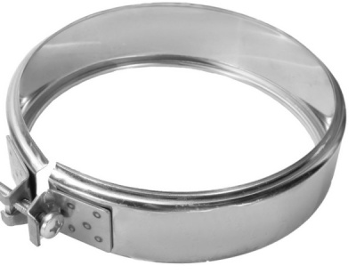 Хомут обжимной (нерж.сталь 0,5мм) Ф125