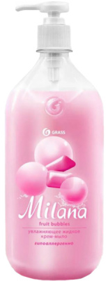 Мыло жидкое GRASS Milana fruit bubbles 1л 125312
