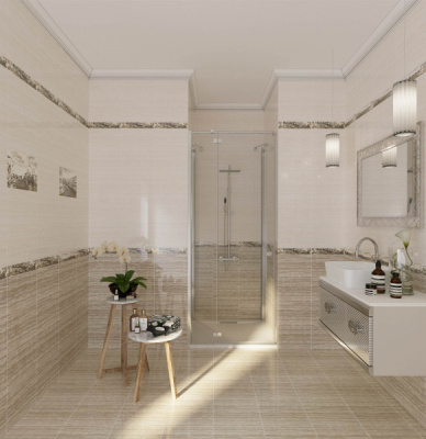 Плитка для стен Монте-Карло верх бежевая 250*350 Axima