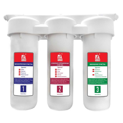 Фильтр ИТА БРАВО трехступенчатый+кран умягчение F10305-U