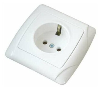 Розетка Маргарита 1 мест. с/з белая 241675