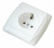 Розетка Маргарита 1 мест. с/з белая 241675