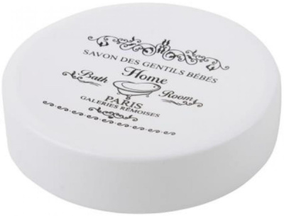 Мыльница металл B0367S белый 019064