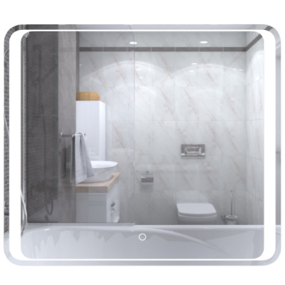 Зеркало MIXLINE Валерия 800х700мм светодиодная подсветка сенсорный выключатель 545521