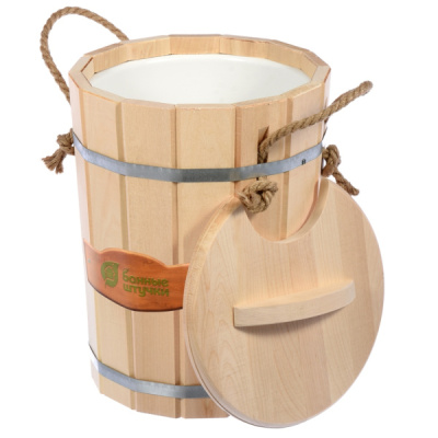 Запарник 9л с пластиковой вставкой с крышкой ЗП-9 Банные Штучки 32052