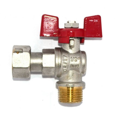 Кран шар американка KOER/NOLF 1/2" баб уголовой с накидной гайкой 97693