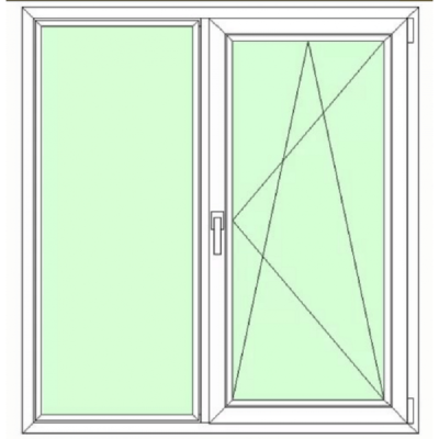 Окно ПВХ 1240х1420