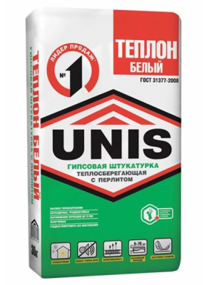 Штукатурка гипсовая ЮНИС ТЕПЛОН 15кг (64)