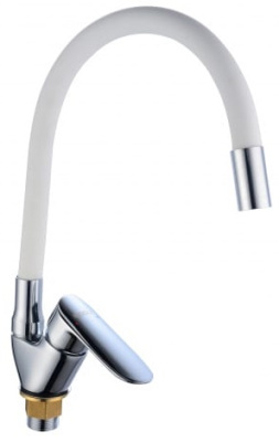 Смеситель для кухни BOOU B8274-10F-E306A  гибкий белый