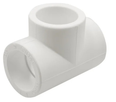 Тройник 25 белый 537506