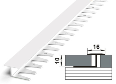 Профиль для плитки ЛК15 окантовочный 2,7м алюминий Профиль для плитки ЛК15 окантовочный 2,7м алюминий