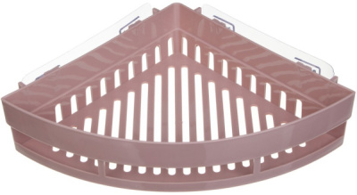 Полка 1-ярусная угловая 35х25х7см Vetta пудровый 478-312