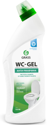 Средство для чистки туалетных и ванных комнат GRASS WC-GEL 1л 125437