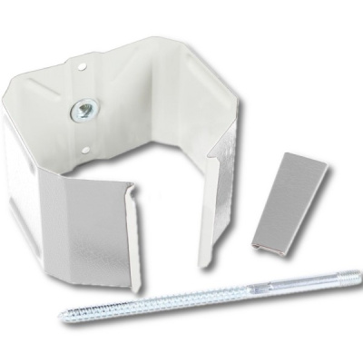 МП Держатель трубы (на кирпич) ПЭ RAL9003 (белый)