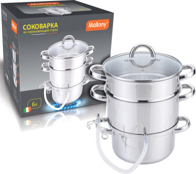 Соковарка из нержавеющей стали 6л Mallony Mal-Juicer-1 210017