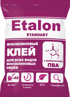 Клей обойный Etalon Стандарт флизелин 200г м/у