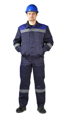 Костюм Легион куртка/полукомбинезон темно-синий/василек 120-124/170-176