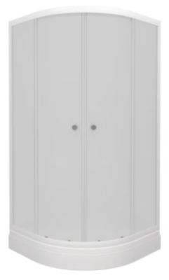 Душевой уголок Вельвет А 0,8х0,8х1,91 матовое стекло низкий поддон 
