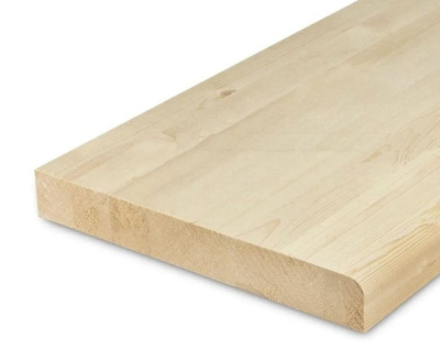 Доска подоконная (ступень) 40х300х1000мм сучковая