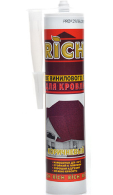 Герметик RICH каучуковый кровельный коричневый 310мл