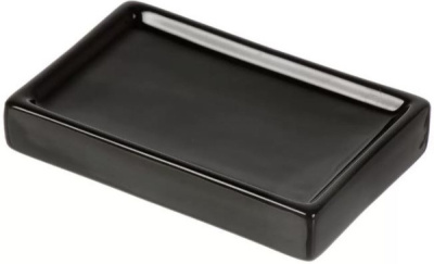 Мыльница керамическая Y4-9863 черный глянец 502327