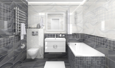 Декор Agat geo серый 200*600 Laparet