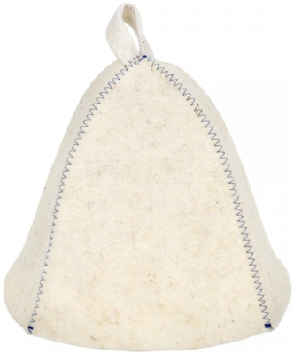 Шапка для сауны Цветной зигзаг белая Войлок 41162