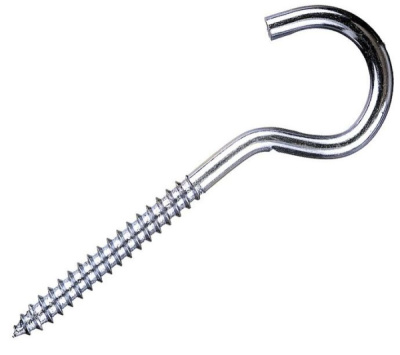 Металлический круглый шуруп-крючок 4х30