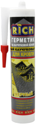 Герметик RICH каучуковый кровельный черный 310мл