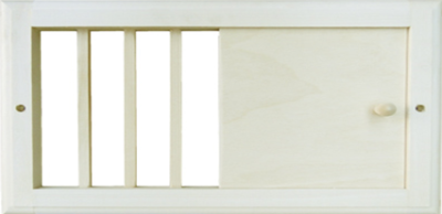 Вентиляционная решетка большая с задвижкой РВ-Б липа